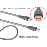 Dual Type-C Male Cable Usb C To Usb C Cable Metal Braided Cable With Insulatio