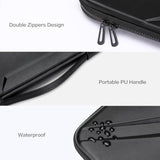 MOSISO 15-16 inch Laptop Hard Case, 15.6 inch Waterproof Shockproof Computer Bag Compatible with MacBook HP Dell,Artistic Geometric EVA Carrying Sleeve Laptop Case Hard Shell with Handle, Black