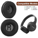 Tune 600 Ear Pads Replacement Ear Cushions Compatible With Jbl Tune 600Btnc T500Bt T510Bt Tune 500 T450Bt Jr300 Jr300Bt Headphones High-Density Memory Foam Earpads Earmuffs Ear Cups Cover - Black