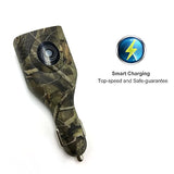 Dual Usb Car Charger,2-In-1 Car And Home Portable Travel Charger With Foldable Plug For Iphone Ipad Lg (Camouflage)