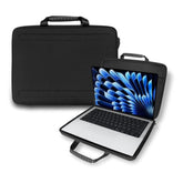 13Inch Hard Case For Macbook Air 13Inch M3 2024 Laptop Case Hard Shell Protective, 13.6Inch Apple Computer Shockproof Case, 13" Notebook Carring Sleeve Bag With Handle,Black