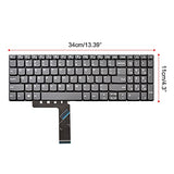 Keyboard Replacement Compatible With Lenovo Ideapad 3-15Ada 3-15Are 3-15Igl 3-15Iml 330S-15Arr 330S-15Ast 330S-15Ikb S340-15Api S340-15Iwl.V130-15Igm V130-15Ikb Us Layout Grey No Frame