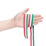 50 Yards 1 Inch Red White Green Stripes Ribbon Italian Flag Patriotic