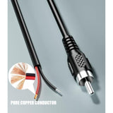 Rca To Speaker Wire Adapter, Speaker Bare Wire Cables To Rca Plugs Adapter Repair Cord For Amplifier Audio Video Av Receivers (2 Pack 20Awg 6.6 Ft)