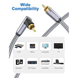 90 Degree Rca Cable Subwoofer Cable Right Angle Digital Coaxial Rca Cable Male