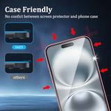 2 Pack Screen Protector for iPhone 17, 9H Hardness Tempered Glass Protection with easy installation tool, HD Clear, Anti-Scratch, Bubble Free, Case