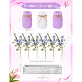 Mason Jar Spring Easter Centerpieces For Tables, Table Decor With Daisy Artificial Flowers, Farmhouse Wood Tray, Spring Table Centerpiece, 10 Pcs Spring Decorations For Home, Kitchen, Office