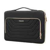MOSISO 360 Protective Laptop Sleeve 13-14 inch, 13.3 inch Carry Case Compatible with MacBook Air 13, Compatible with MacBook Pro 13/14, Side Open Bag with Inverted Trapezoid Quilted Pocket, Black