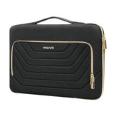 MOSISO 360 Protective Laptop Sleeve 13-14 inch, 13.3 inch Carry Case Compatible with MacBook Air 13, Compatible with MacBook Pro 13/14, Side Open Bag with Inverted Trapezoid Quilted Pocket, Black