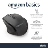 Computer Mouse Wireless, Ergonomic, 2.4 Ghz Optical, Dpi Adjustable, Compatible With Pc, Mac, Laptop, Black
