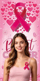 Pink Ribbon Door Banner 3x6FT Breast Cancer Awareness Decorations