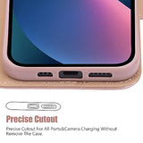 Rose Gold iPhone 13 Wallet Case with Card Holder and Wrist Strap for Women and Men Phone Case Flip Cover for iPhone 13 6.1 inch