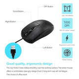 10 Pcs Black Wired Computer Mouse Bulk Usb 1000 Dpi 3 Button Corded Mouse With Home Office Noiseless Simple Usb Mouse For Computer Laptop Desktop Pc