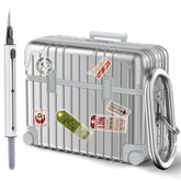 AirPods Pro 2 Case Cover, Cute Suitcase Design Hard Case for AirPods Pro 2nd Gen/1st Gen (2023/2022/2019) with Cleaner Kit, Silver