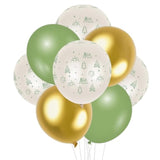 30pcs Camp Bachelorette Balloons – Sage Green & Gold 12" Party Décor
