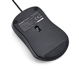 Basics 3-Button Usb Wired Mouse With Precision Scroll Wheel, 1000 Dpi, Ergonomic Grip, Plug And Play, 6-Foot Cable, Black