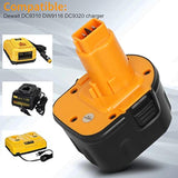2Pack 12V 4.5Ah Ni-Mh Battery For Dewalt Dw9071 Dw9072 Dc9071 De9037 De9071 De9072 De9074 De9075 152250-27 397745-01,Replace Battery Compitable With Dewalt 12 Volt Cordless Power Tools