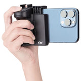Phone Camera Grip Handle Holder Phone Tripod Mount with Remote Shutter & Cold Shoe Adapter for iPhone 17 16 15 14 Pro Max Smartphone Selfie
