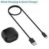 For Galaxy Buds Live Charging Case, Usb-C Wired Charger Box Station For Samsung Galaxy Buds Live Sm-180 (Earbuds Not Included, Black)