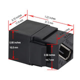 Hdmi Keystone 8K, Black Hdmi Keystone Coupler For Hdmi 2.1A Cable Passthrough,