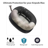 Upgraded Silicone Ear Pads Cover For Airpods Max Headphones Cushions, Ear Cushions Cover For Airpods Max, Sweatproof, Reinforced Fixation, Anti-Sliding, Easily Washable - Black