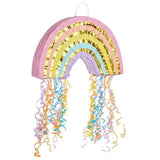 Rainbow Pull String Pinata For Pastel Birthday Decorations, Gender Reveal Party Supplies, And Birthday Party (Small, 16.5 X 10 X 3 In)