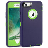 For Iphone 6 Case, For Iphone 6S Case, Heavy Duty Shockproof Series Case With Built-In Screen Protector Compatible With All Us Carriers - Navy/Lime