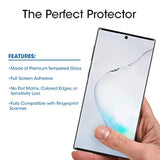 amFilm Ultra Glass Screen Protector for Samsung Galaxy Note 10 Plus, UV Gel Application, Compatible with UltraSonic FingerPrint Scanner for Galaxy Note 10 Plus(2019), Tempered Glass, 2 Pack