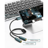 Usb C To Dual 3.5Mm Female Headphone Splitter, Type C To Aux Trrs 2-In-1 Audio Adapter With Hi-Res Dac Chip, For Usb-C Smartphone, Laptop, Pad To Two Headphones, Speakers, Trrs Microphones
