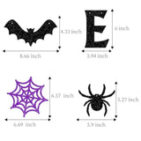 Halloween Black & Purple Spider-Web Party Decorations with Bats, Spiders and Swirls