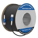 100M/328FT LC to LC Armored Outdoor Fiber Optic Cable, Single Mode Duplex 9/125?m SMF Fiber Patch Cord, OS1/OS2 Compatible, Black LSZH Jacket,
