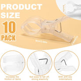 Balloon Arch Clips, 10 Pack 3.5 Inch Transparent Plastic Clips For Balloon Arch, Backdrop Clamps, Heavy Duty Spring Clamps For Party Decoration Crafts And Photography Studios