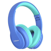 Kids Bluetooth Headphones, Lightweight Wireless Headphones For Kids, 85/94Db Volume Limited, 60 Hours Playtime, Bluetooth 5.3, Over-Ear Toddler Headsets With Built-In Mic-Blue