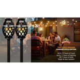 Margaritaville Tiki Torch - Waterproof Bluetooth Speaker, Portable Party Speaker with Flickering LED Lights, Perfect for Travel, Parties, Yards, and Pools (2 Pack)