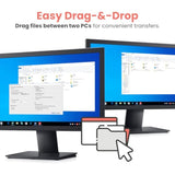 Gearmo 6ft PC Transfer Cable - Built-in Software, No Installation, Unlimited Uses - High Speed USB Transfer Between Computers - Supports Windows 11/10/8/7