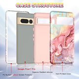 Google Pixel 7 Pro Marble Pattern 3 in 1 Heavy Duty Shockproof Case