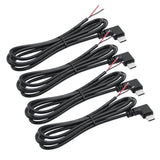 4Pcs 90 Degree Usb C To 2 Pin Bare Wire Open End Wire 1M/3Ft, Right Angle Usb Type C Male Plug Pigtail Power Cable 22Awg 5V/3A, For Usb C Equipment Installed Or Replacement Repair Diy Cable