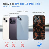Phone Case For 15 Pro Max, Lightweight Tortoise Shell Tpu Slim Phone Cover For Women, Drop Protection Shockproof Protective Phone Holder (For 15 Pro Max)