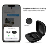 Charging Case Replacement Compatible For Powerbeats Pro Charger With Bluetooth Pairing Sync Button, 700Mah Built-In Battery (Not Include Powerbeats Pro) Black