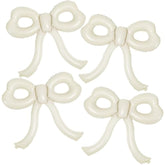 4pcs Cream Bow Foil Balloons – Giant Beige Balloons for Birthday, Baby Shower & Party Decor