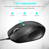 16 Pack Computer Mouse Pack Bulk Wired Silent Usb Optical Corded Mouse With 3 Adjustable Dpi Computer Mice Compatible With Laptop Desktop Pc School Office Business Home Supplies