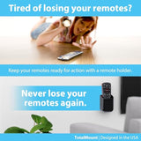 2-Pack Universal Remote Control Holders Wall or TV Mount Medium Black