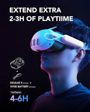 Battery Pack For Meta Quest 3 And 2, 5000Mah Power Bank For Extended Playtime, Lightweight Vr Charger Accessories Compatible With Oculus Quest Original And Elite Straps