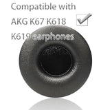 Replacement Ear Pads Compatible With Akg K67/K618/K619 Headphones, Replacement Ear Pads Made Of Protein Leather And Memory Foam (Black)