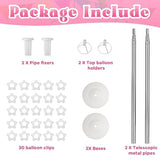 2-Pcs Adjustable 7Ft Balloon Column Stand Kit with Metal Pillars for Parties