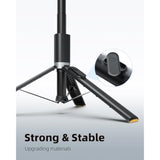 63" Cell Phone Selfie Stick Tripod, Portable Tripod For Iphone With Wireless Remote, Extendable Smartphone Stand, All-In-1, Compatible With Iphone/Android