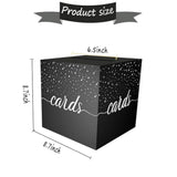 Silver Foil Black Card Box, Bride Gift Card Box, Birthday Party Gift Card Receiving Box, Used For Wedding Gifts, Baby Or Bride Gifts, Graduation Ceremony, Retirement Ceremony, Anniversary Decoration Party Supplies