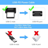 Usb C To 3.0Mm Laptop Charging Cable Type C To Right Angle Dc 3.0 X 1.1Mm Conv