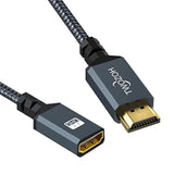 Hdmi Extension Cable 6.6Ft, Hdmi Male To Female Hdmi Cord, Nylon Braided Hdmi