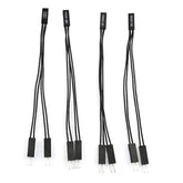 4Pcs 2 Pins Single Female To Dual Male Jumper Splitter For Pc Motherboard Power Light-Emitting Diode Switch Reset Hdd Hard Drive